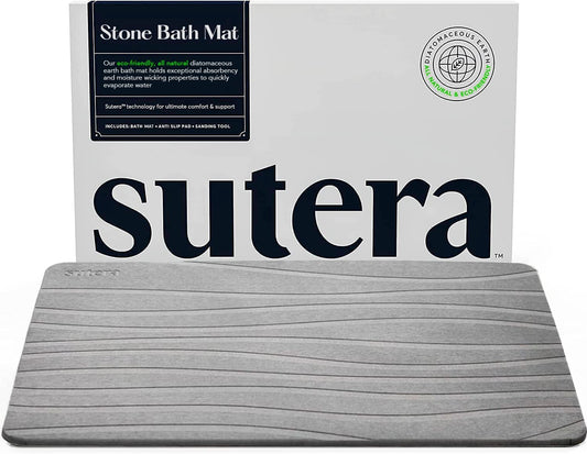 Sutera Stone Bath Mat: Super Absorbent + Quick Drying